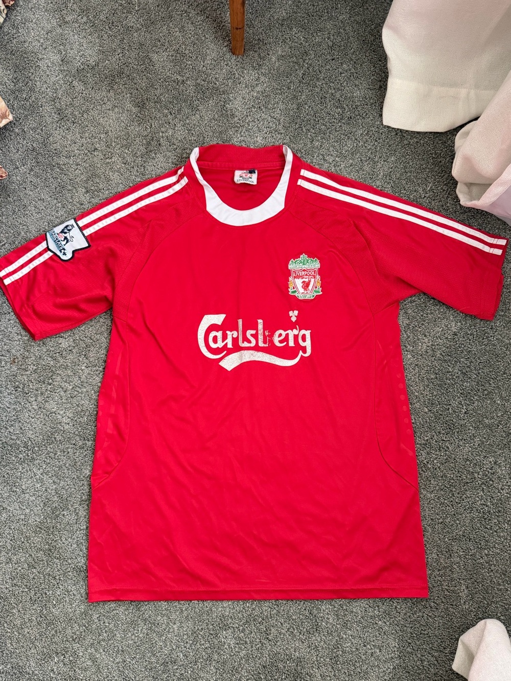 Vintage Liverpool FC 2008 2009 Home Football Shirt Jersey No. 7 Red